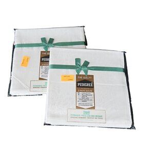 8  Vintage Damask White Napkins Pedigree NOS